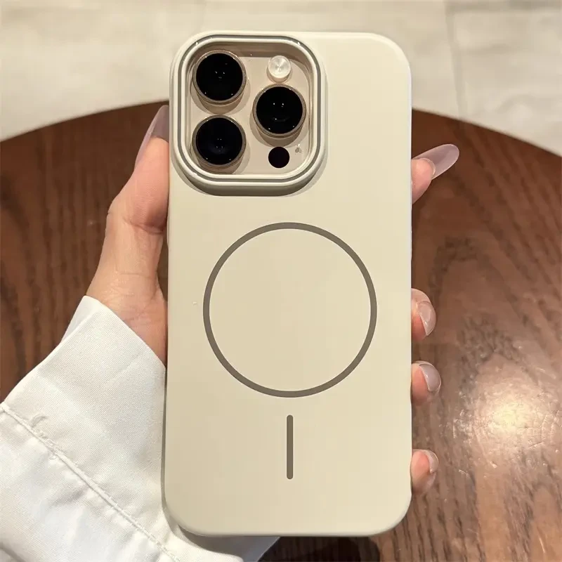 超薄磨砂磁吸适用苹果16柔润手机壳14plus/13全包iPhone15promax