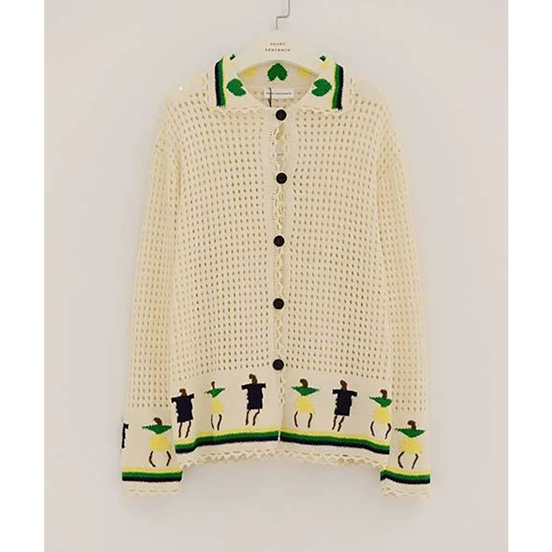 Short Sentence设计师品牌装饰小人翻领开衫DSC买手店BY5S03014