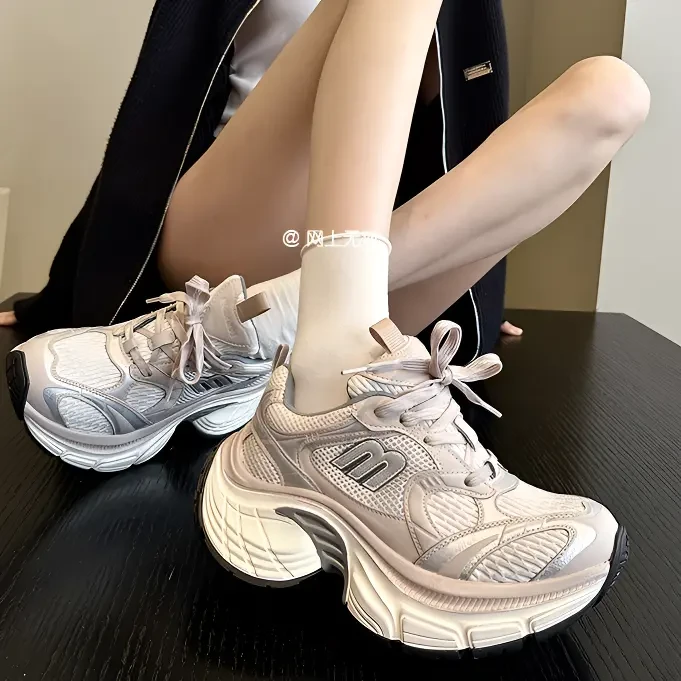 明星同款 6XL老爹鞋男2025秋季新款爆款时尚休闲厚底增高运动鞋女