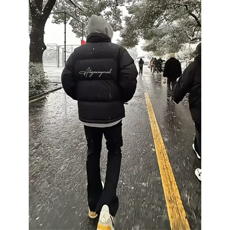 cleanfit潮牌棉服男冬季加厚立领面包服宽松美式高街情侣棉衣外套