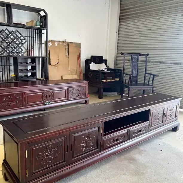 梅兰竹菊高脚四季花电视柜2.4