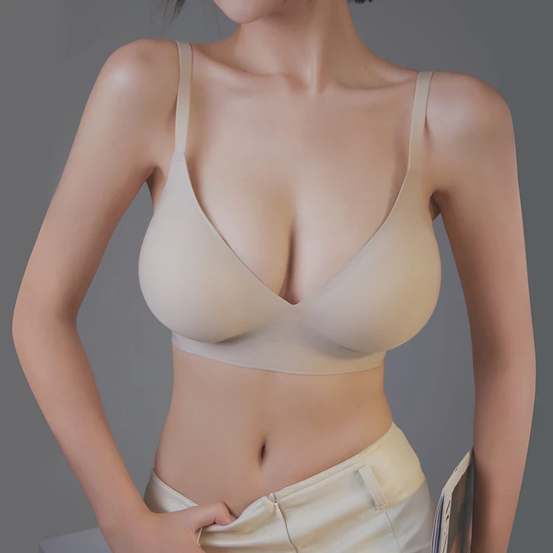无钢圈舒适承托收副乳文胸内衣新款胸罩小胸显大内衣女