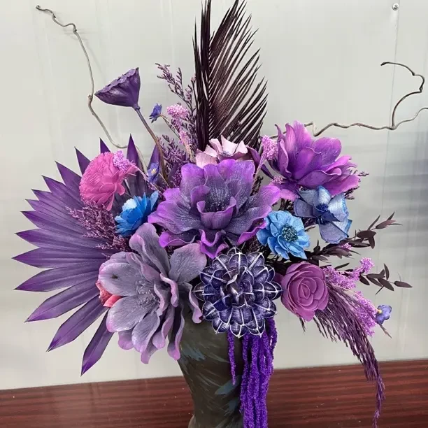 【超级福利花束装饰客厅玫瑰】紫色系永生花手工花束家居瓶插不凋谢