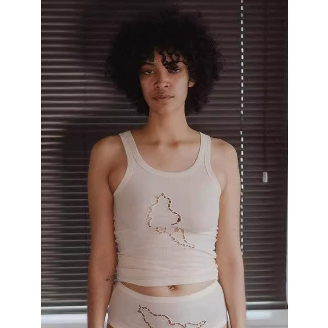 Baserange设计师品牌图案修身背心DSC买手店AY5B16006