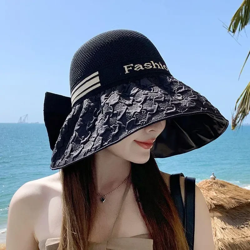 2025新款夏季洋气防晒帽女款显脸小高端可爱包头时尚高颜值爆款