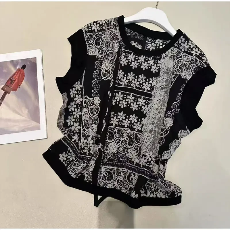 《优麦汇》Y6158夏款圆领设计感时尚百搭无袖显瘦上衣款女