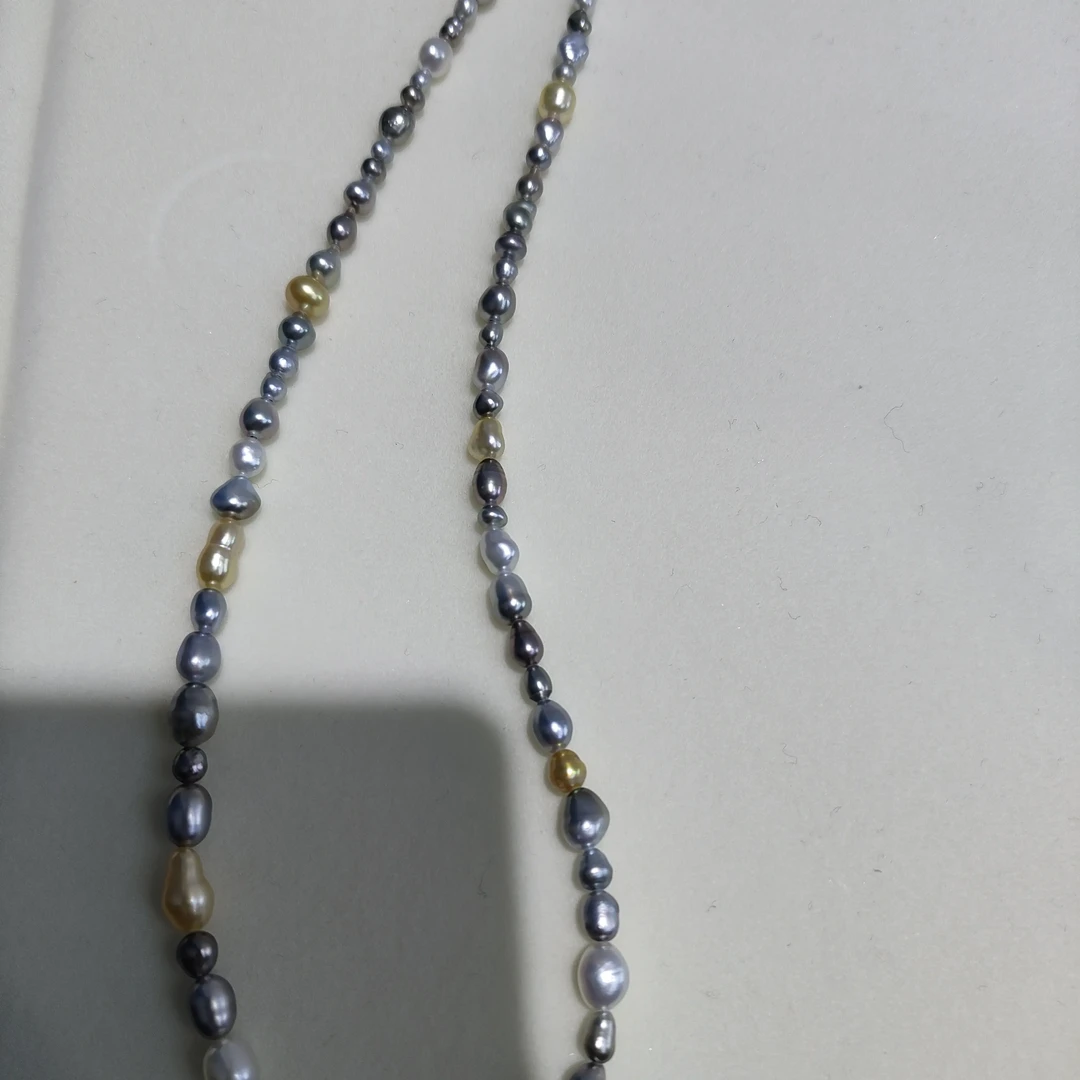 天然海水keshi珍珠镶嵌颈饰