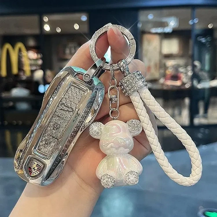 适用保时捷钥匙套壳718卡宴macan帕拉梅拉Panamera车911 Taycan扣