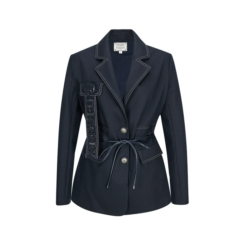 D-HARRY/迪哈利羊毛西装外套新款腰带款西服DH213A93112D