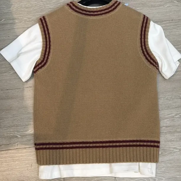 南油高端圆领美拉德刺绣马甲