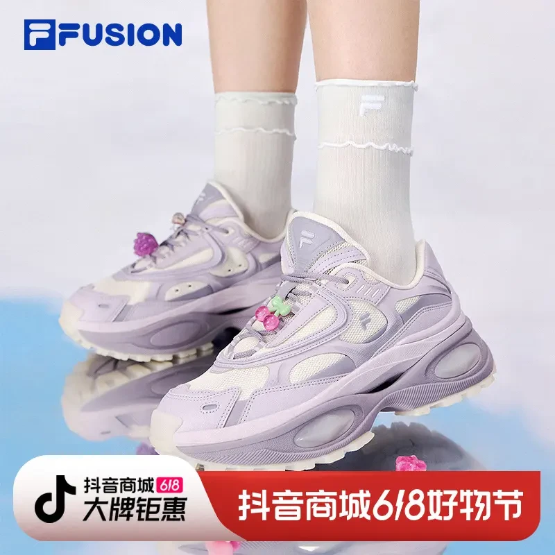 【硬糖3】FILA斐乐潮牌欧若风老爹鞋夏季新款透气网面运动厚底女鞋