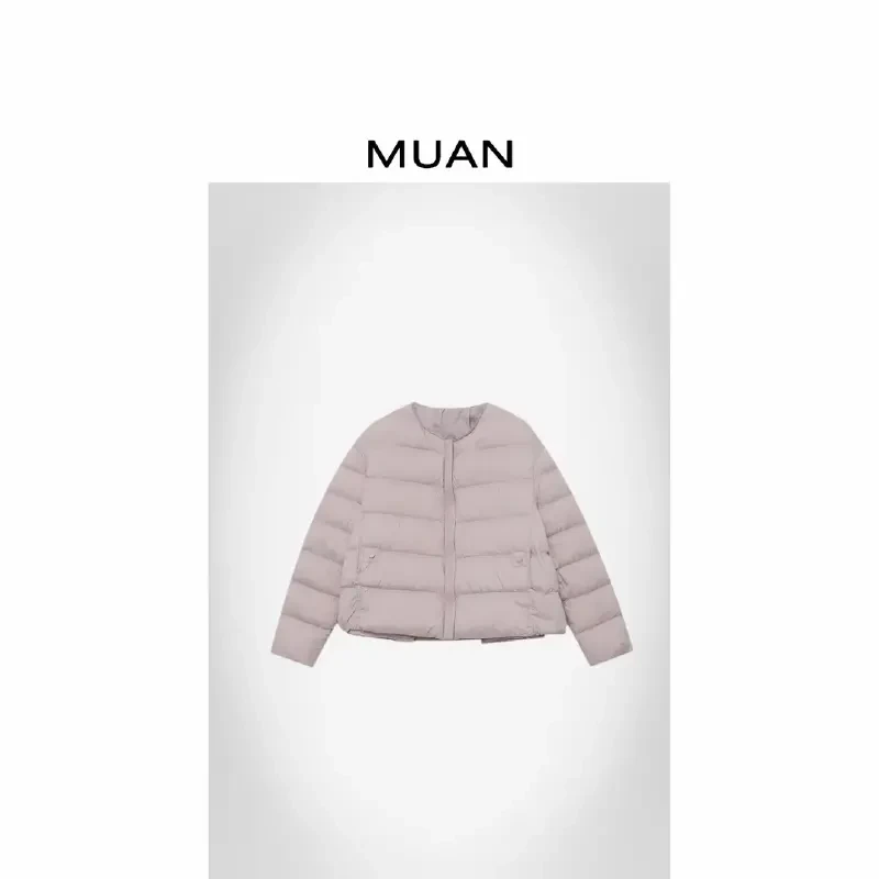 木岸MUAN：《滤镜羽绒服》定制无领高级百搭90白鸭羽绒服D-JD-770