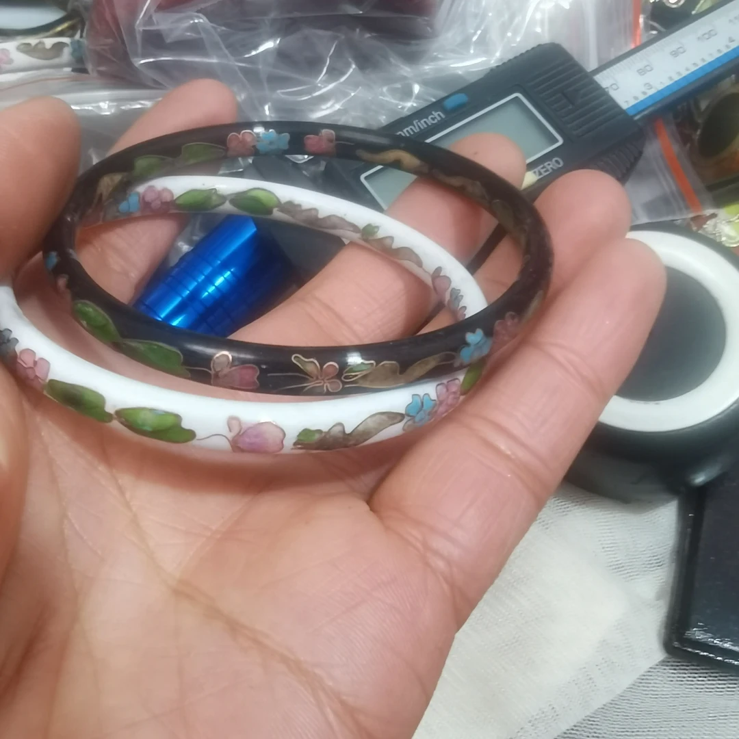 非物质文化遗产景泰蓝花卉开口手镯