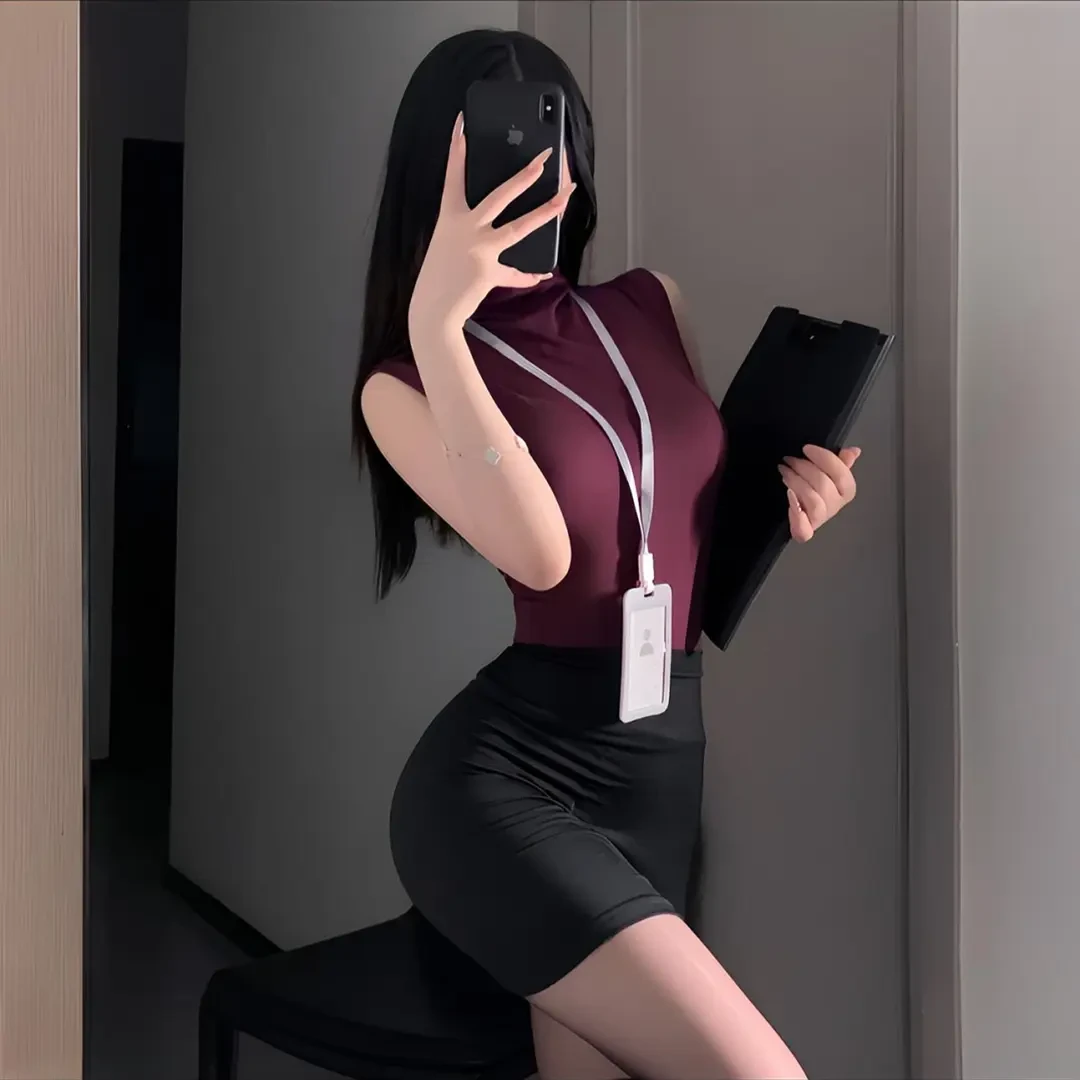 【恋人糖】纯欲秘书包臀裙空姐修身制服激情夜店家居服