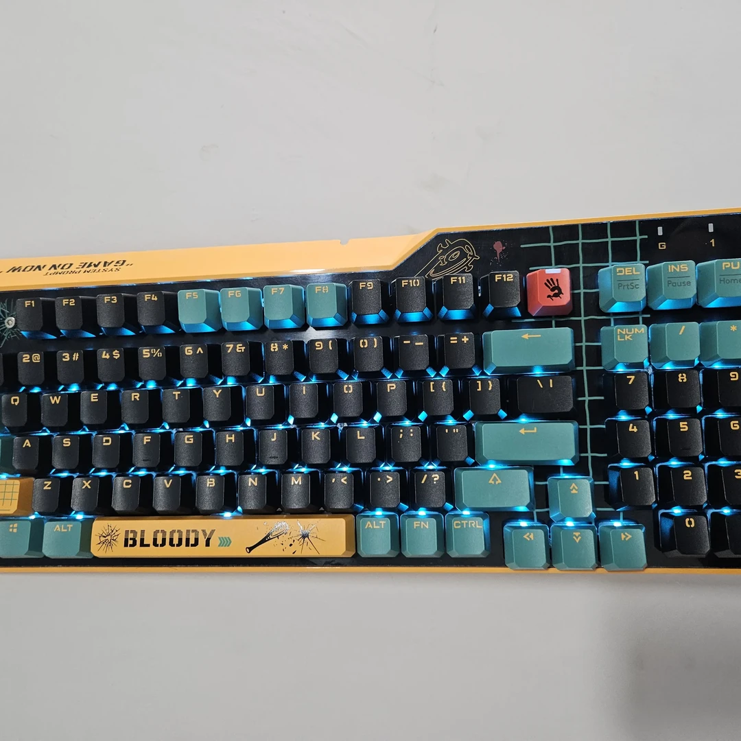 8新双飞燕f98逆行者枪声轴热插拔有线usb98键位电竞游戏