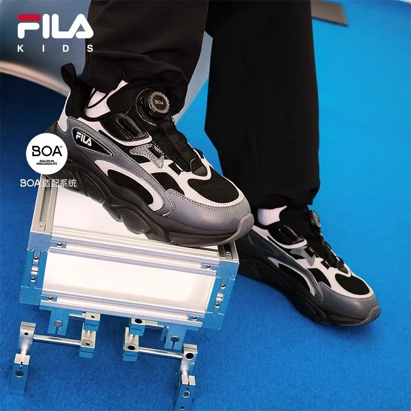 【斐乐儿童】2025年春季中大童儿童百搭复古跑鞋K55B411104