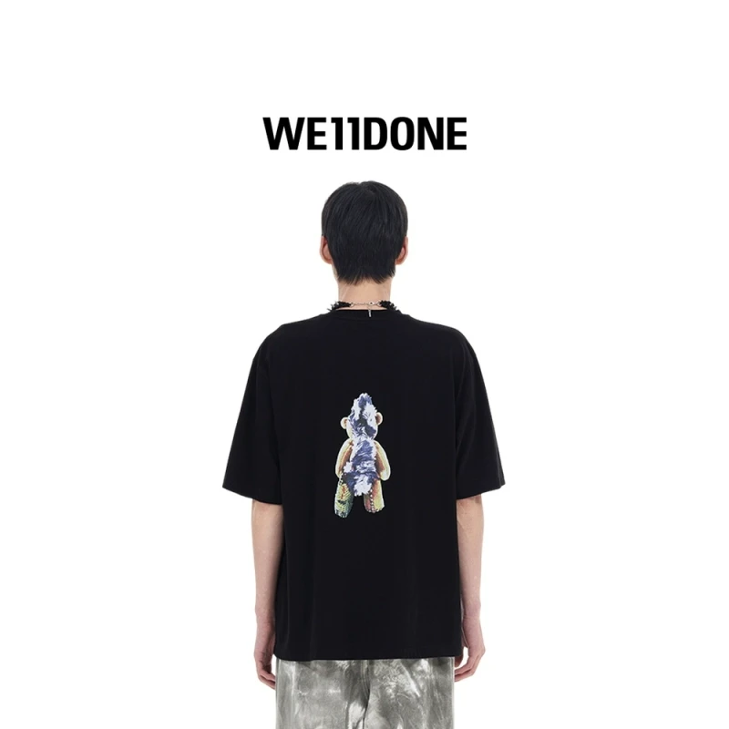 【25秋冬新品】WE11DONE个性朋克泰迪熊印花短袖T恤25-747