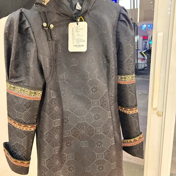 女士民族风长袖袍气质时尚重工设计