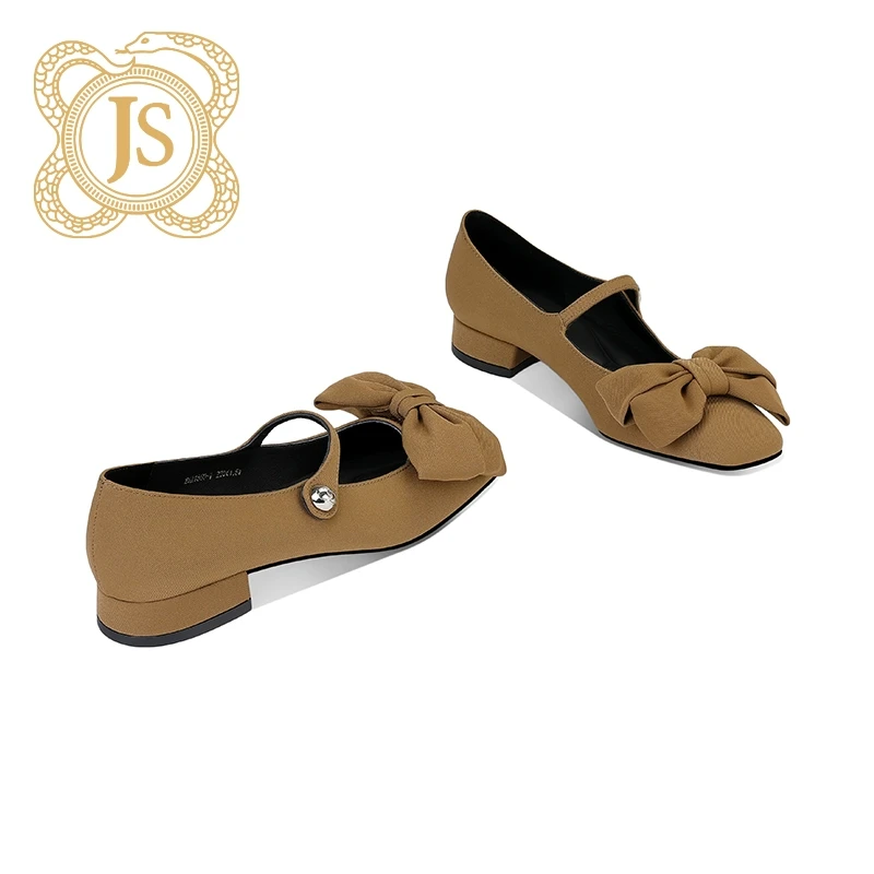 已开价，24Z26X1560优雅舒适方头玛丽珍平底鞋一字蝴蝶结时尚女鞋