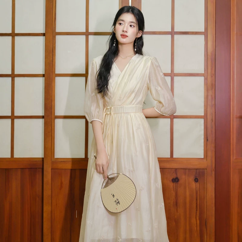 新中式国风复古年轻款少女气质高端绝美旗袍改良连衣裙日常小个子
