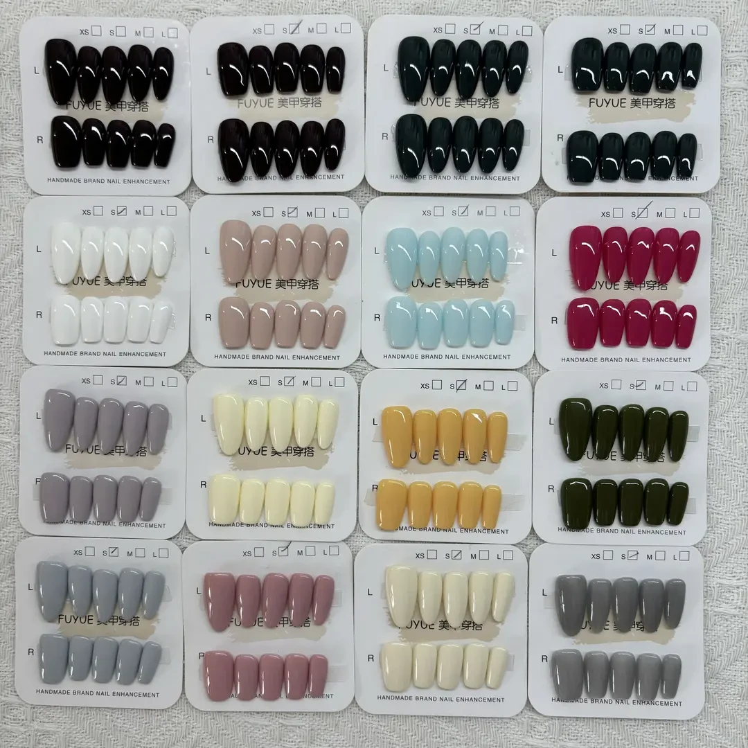 25年新款纯手工穿戴甲可爱马卡龙短款美甲显白学生ins多巴胺色