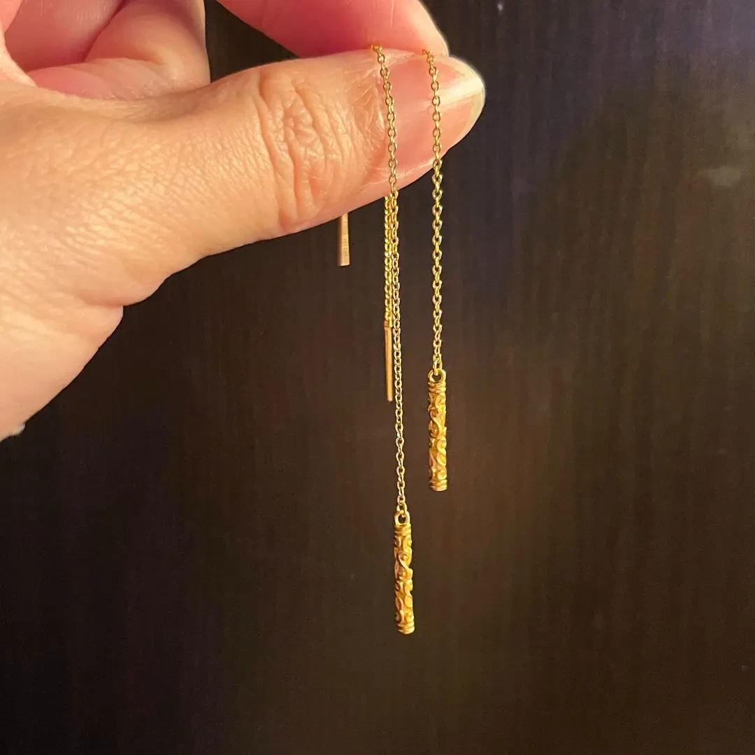 铜合金耳饰  金色耳坠耳线精致高颜值经典显气质百搭养耳洞饰品