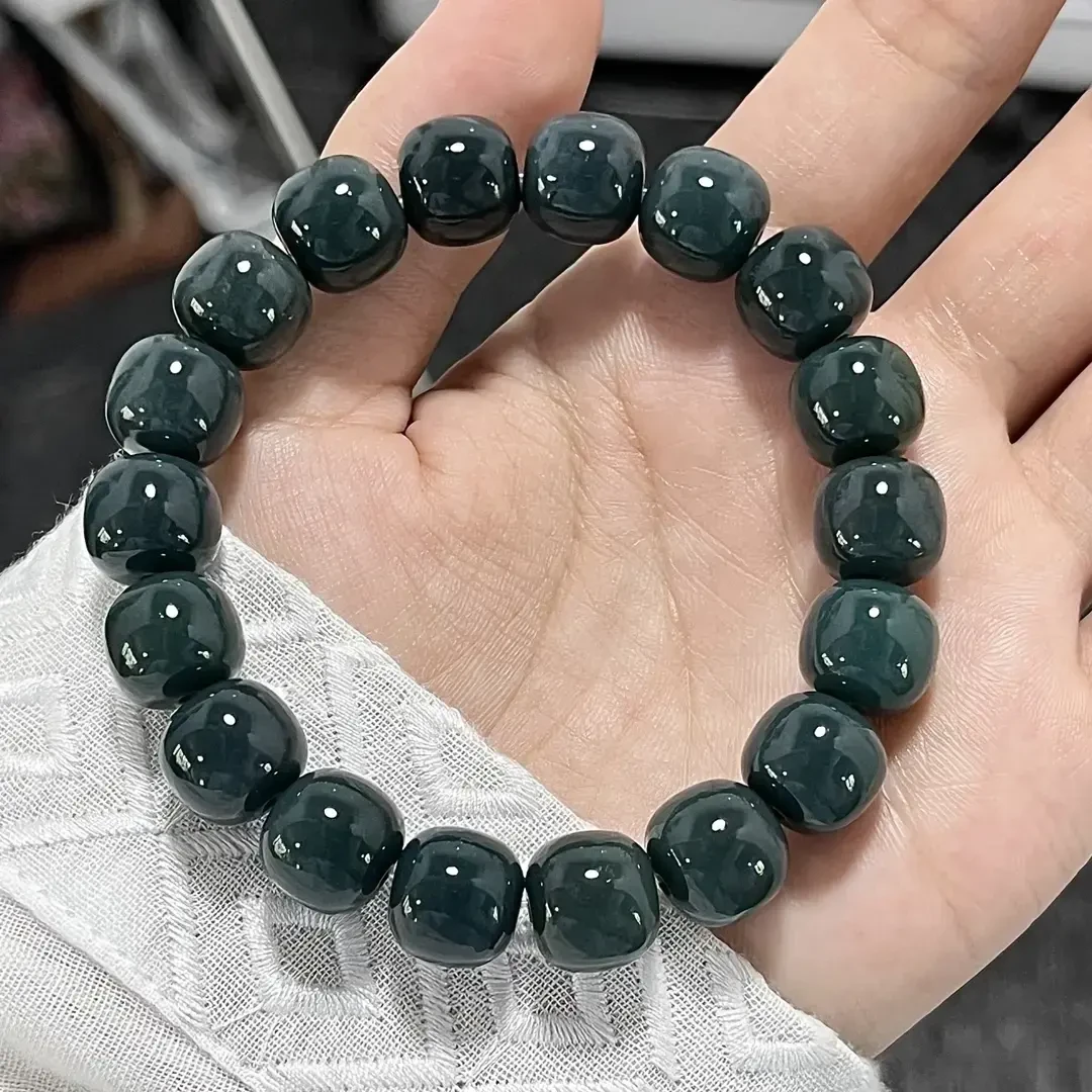 菩提根手串帝王绿桶绕指柔盘玩男女学生款盘玩菩提子文玩念珠