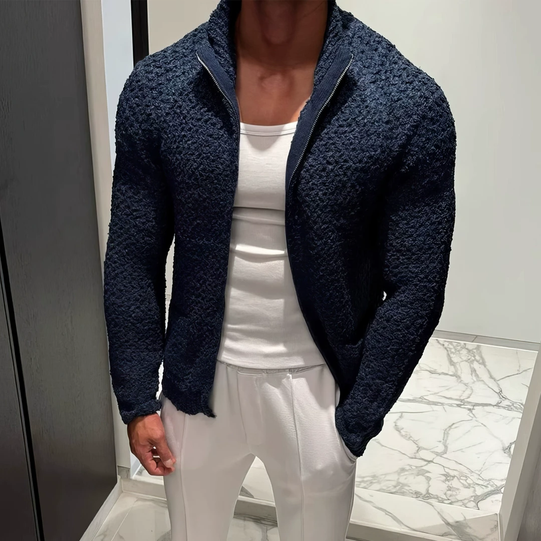 慵懒风开衫毛衣男冬季新款线衣韩系轻熟风针织衫复古港风潮牌外套