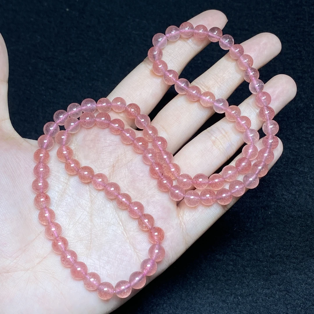 【小北好物】草莓晶圆珠多圈手串 QK134X3【多样性发一件】约6mm