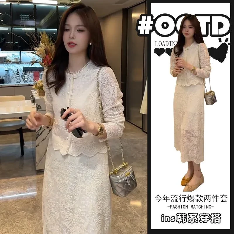 高级感独特小洋装套装女2025夏季新款显气质上衣 高腰包臀半身裙