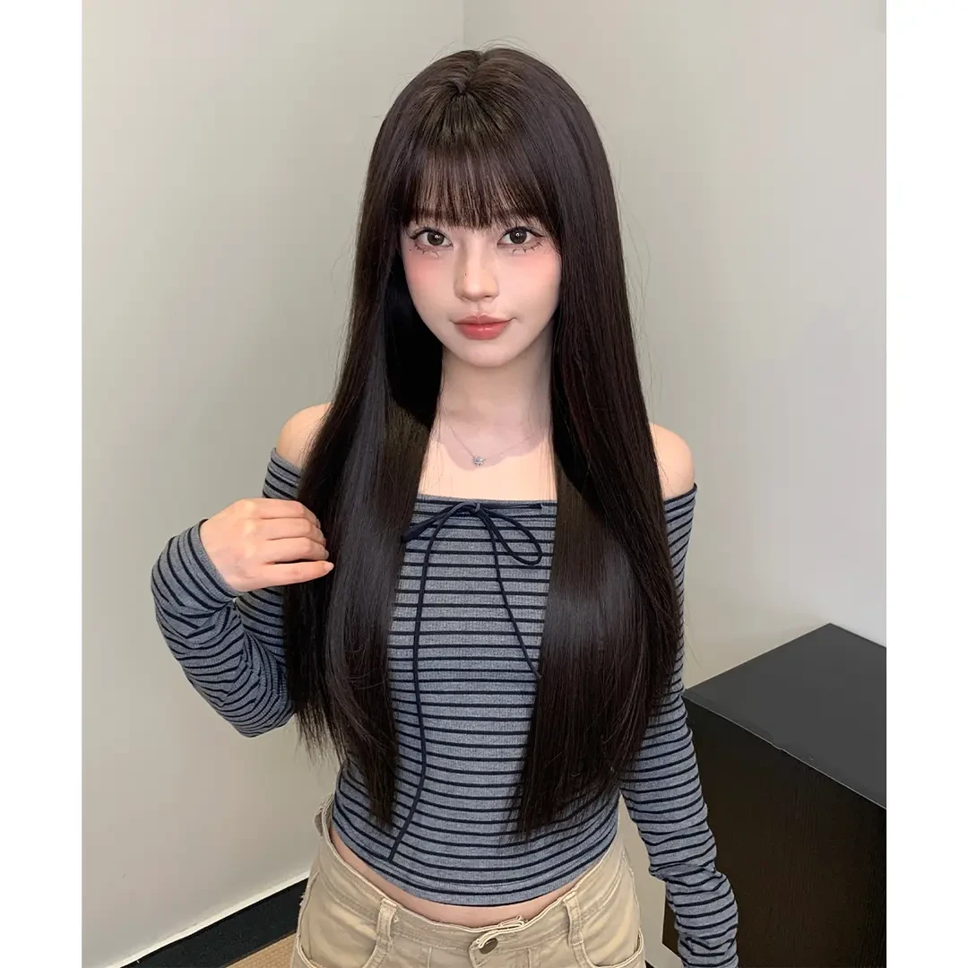 【白月光】升级3.0发丝女长发网红日常jk黑长直日系l逼真头假发