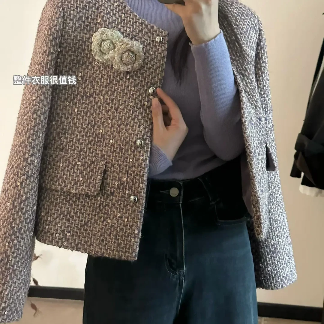 奈里 高品质厚款小香风外套