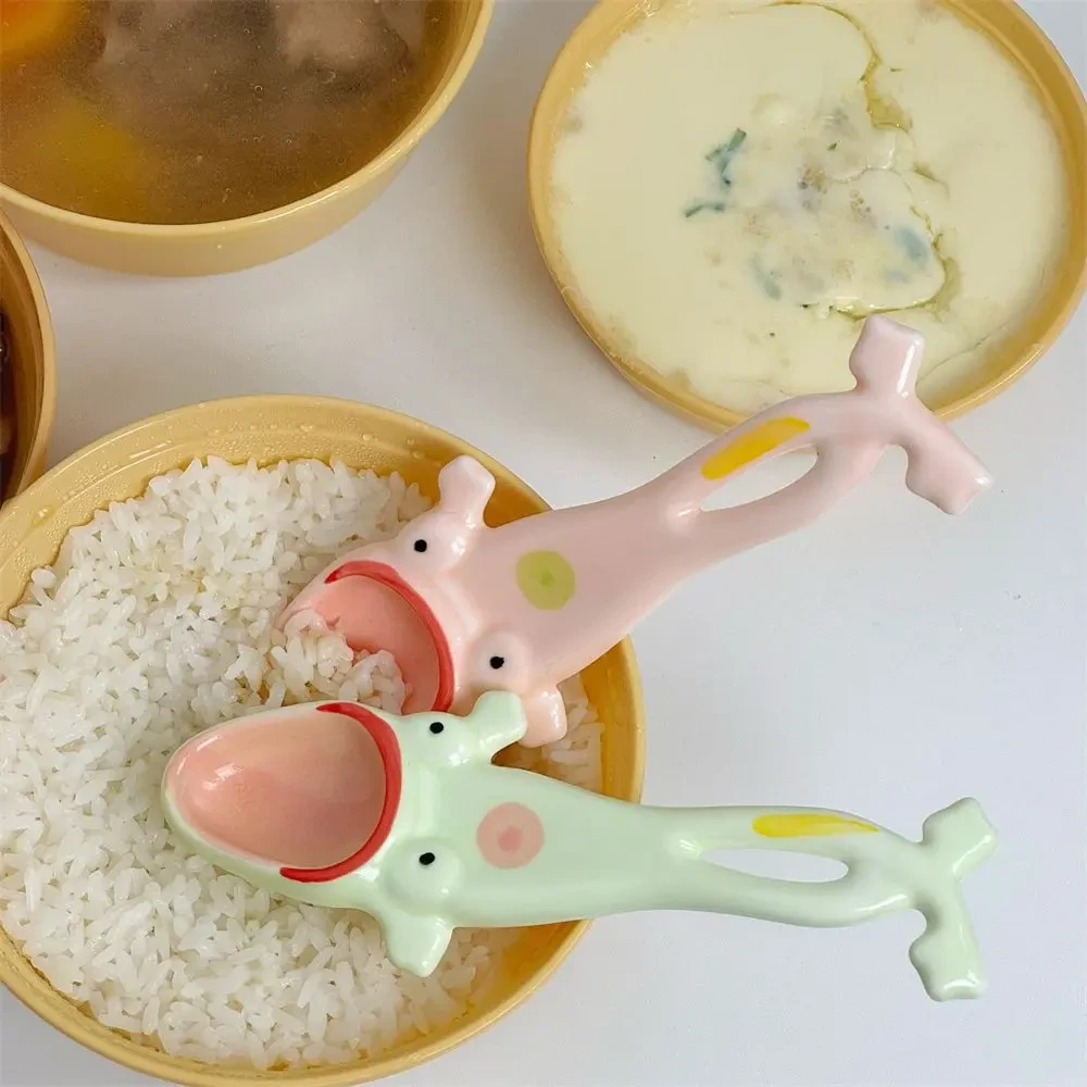 青蛙勺新款手工陶瓷勺子丑勺子家用趣味搞怪重口味吃饭调羹汤匙