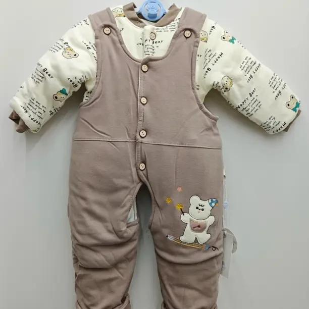 卡通动漫卡通风立领A类厚款棉服肚兜保暖连体衣