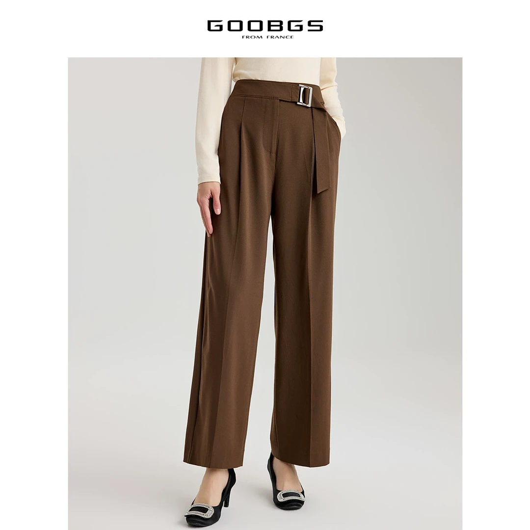 GOOBGS休闲垂感西装裤女G3391611