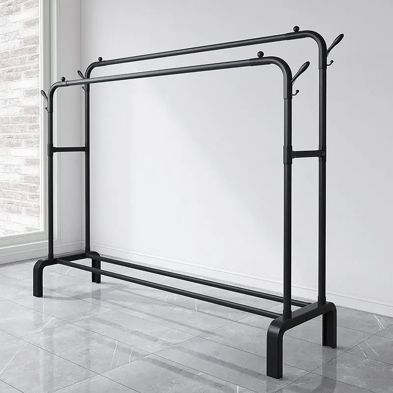 主卧晾衣架子落地式挂衣架简易家用网红落地式衣服衣帽架阳台组装