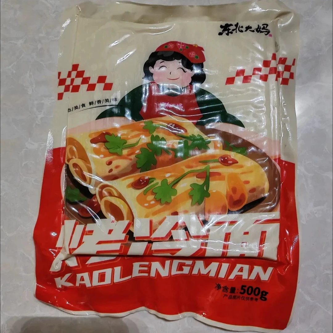 速食500g东北特产烤冷面片厂家批发真空装烤冷面批发送酱料