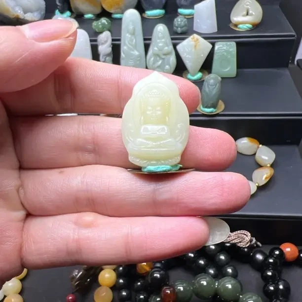 和田玉宝宝佛男女同款玉石玉坠 气质百搭