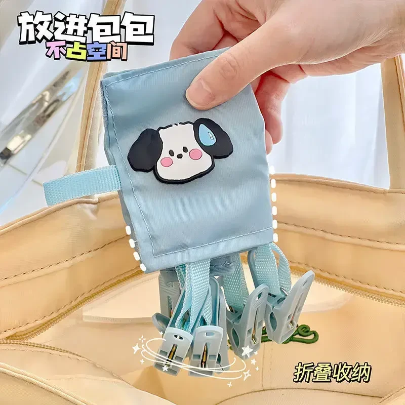 【升级款】可折叠布艺便携式可爱衣架旅行家用夹子旅游出差酒店衣架