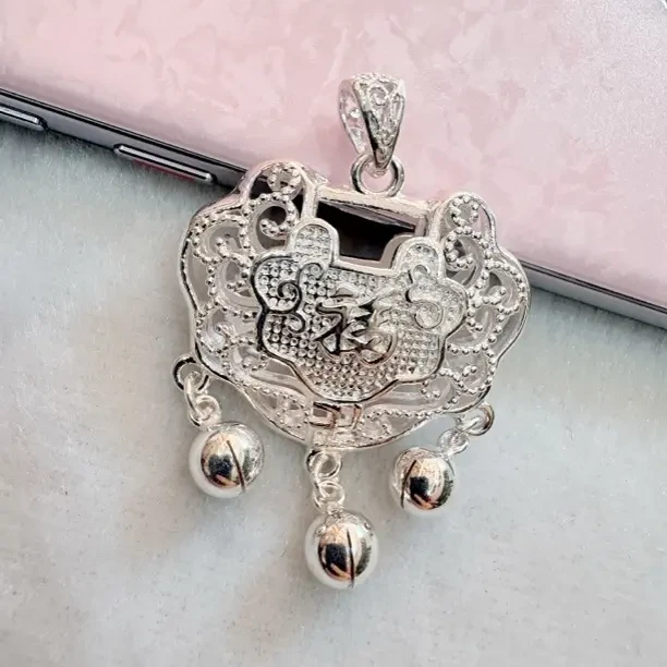 吊坠足银 足银999福锁送礼佳品