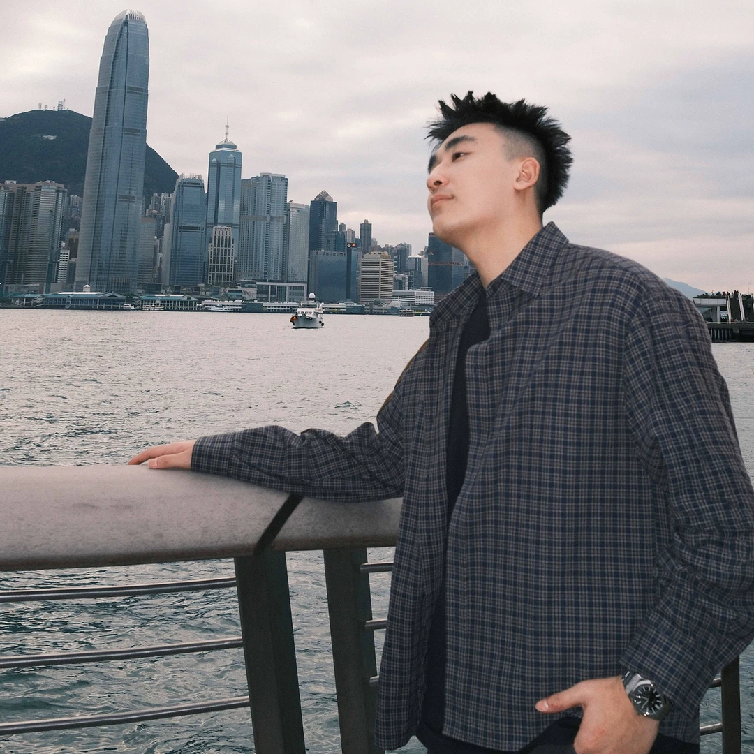 SANBAI 叁佰【老钱格纹衬衫】春秋复古贴布绣长袖夹克衬衫