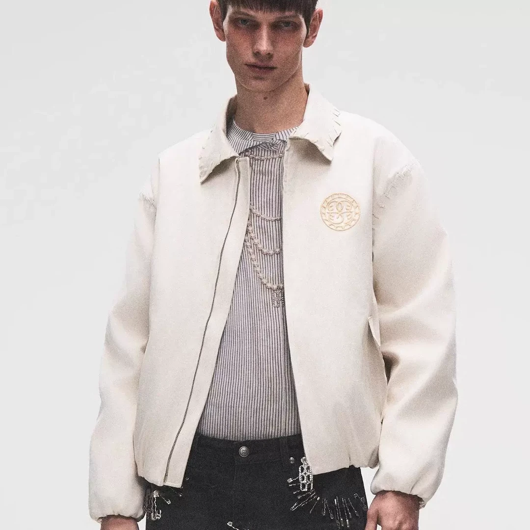 实体现货 Birth Of Royal Child Borc 麂皮激光航海图宫廷夹克