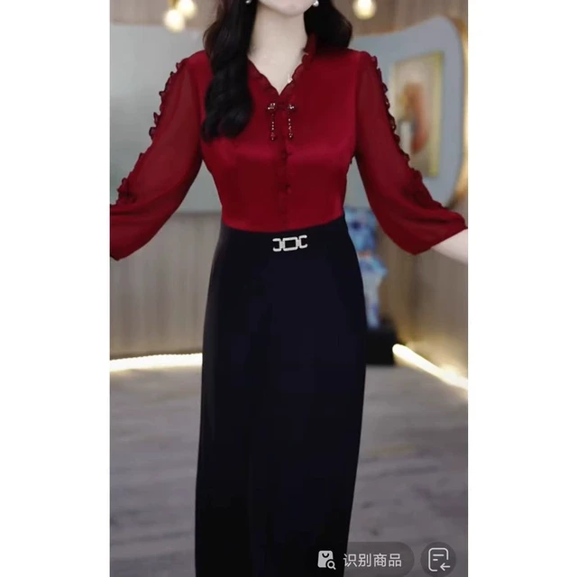 爆款彩云气质七分袖连衣裙女初秋2025新款时尚洋气假两件拼接遮肚
