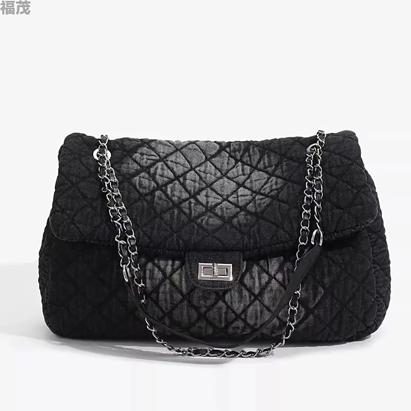 包包女新款水墨染大容量斜挎化妆包夏季小包小香风时尚女士斜挎包