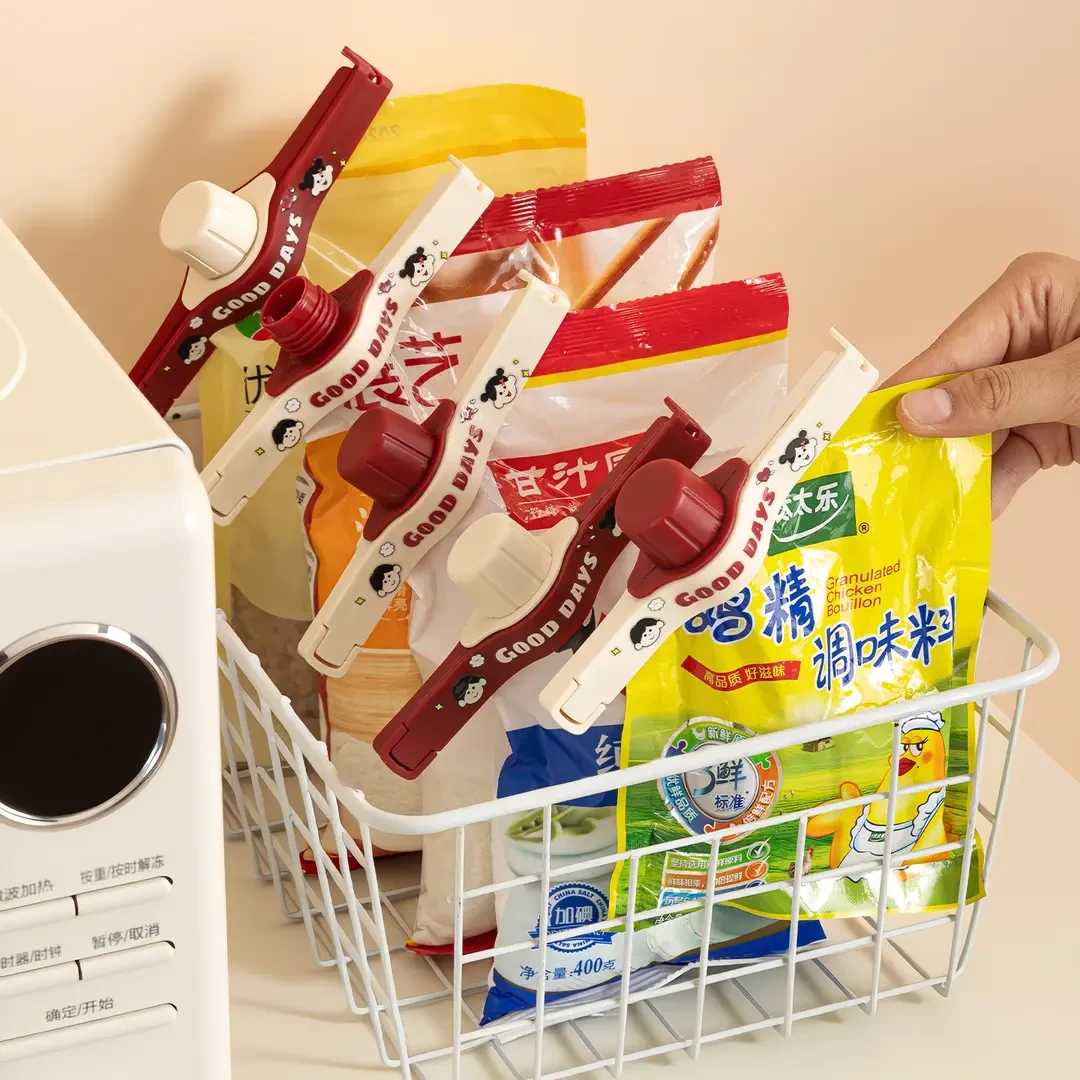 【包邮】精准控量彩色多功能封口夹厨房调料食品保鲜夹收纳式封口夹