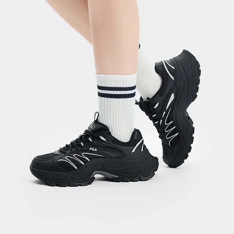 Fila/斐乐女款春季新款【鱼刺4代复古舒适】增高老爹鞋 F12W511107F