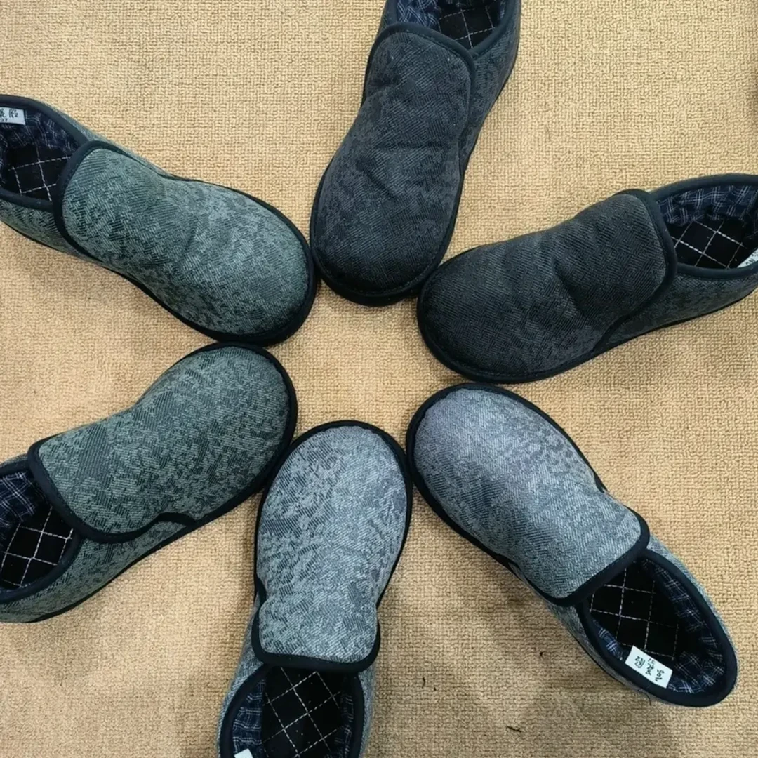 千层底新中式冬季加厚透气圆头面包款百搭布鞋