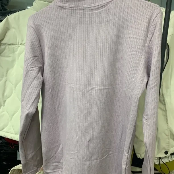 紫色半高领T恤针织长袖磨毛女保暖内搭修身休闲风