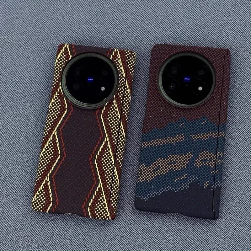 赤蛇权杖凯夫拉纹磁吸适用华为MateX6/X5中轴纤维纹理三星Zfold7