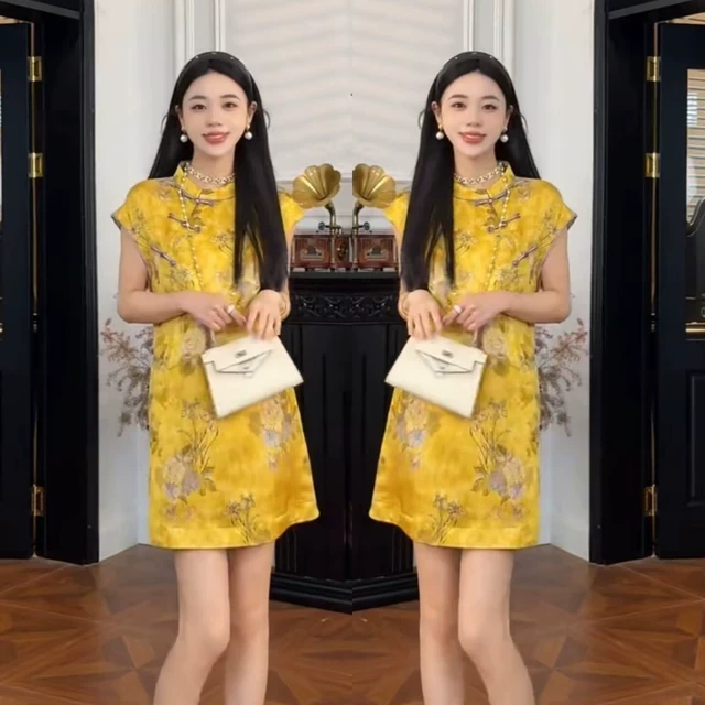 新中式国风套装女2025夏季新款时尚气质显瘦盘扣上衣+短裤两件套